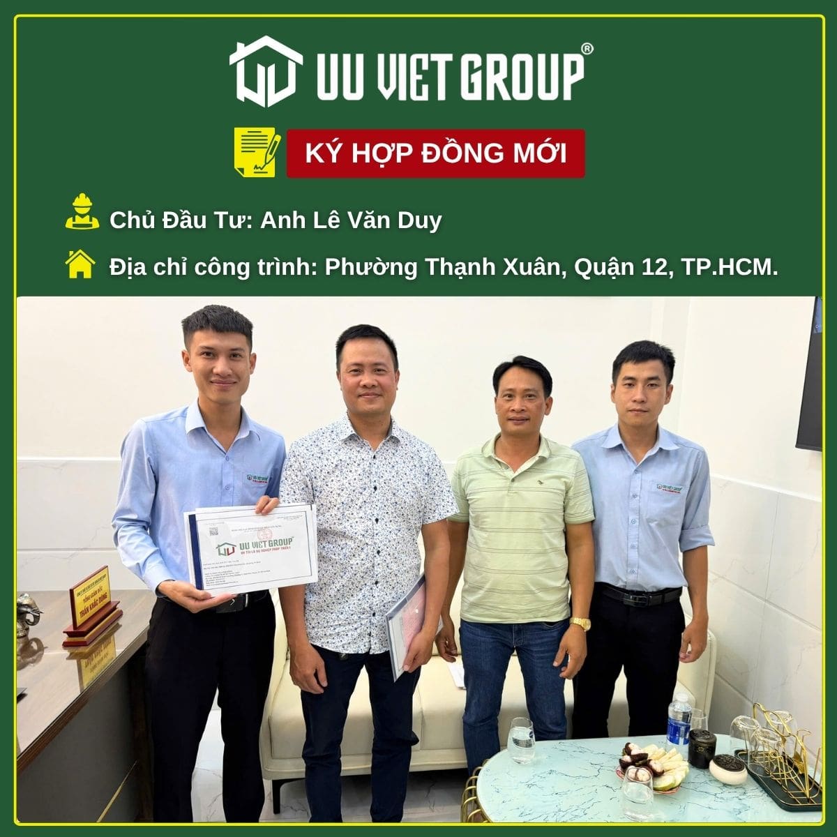 Ký hợp đồng mới quận 12