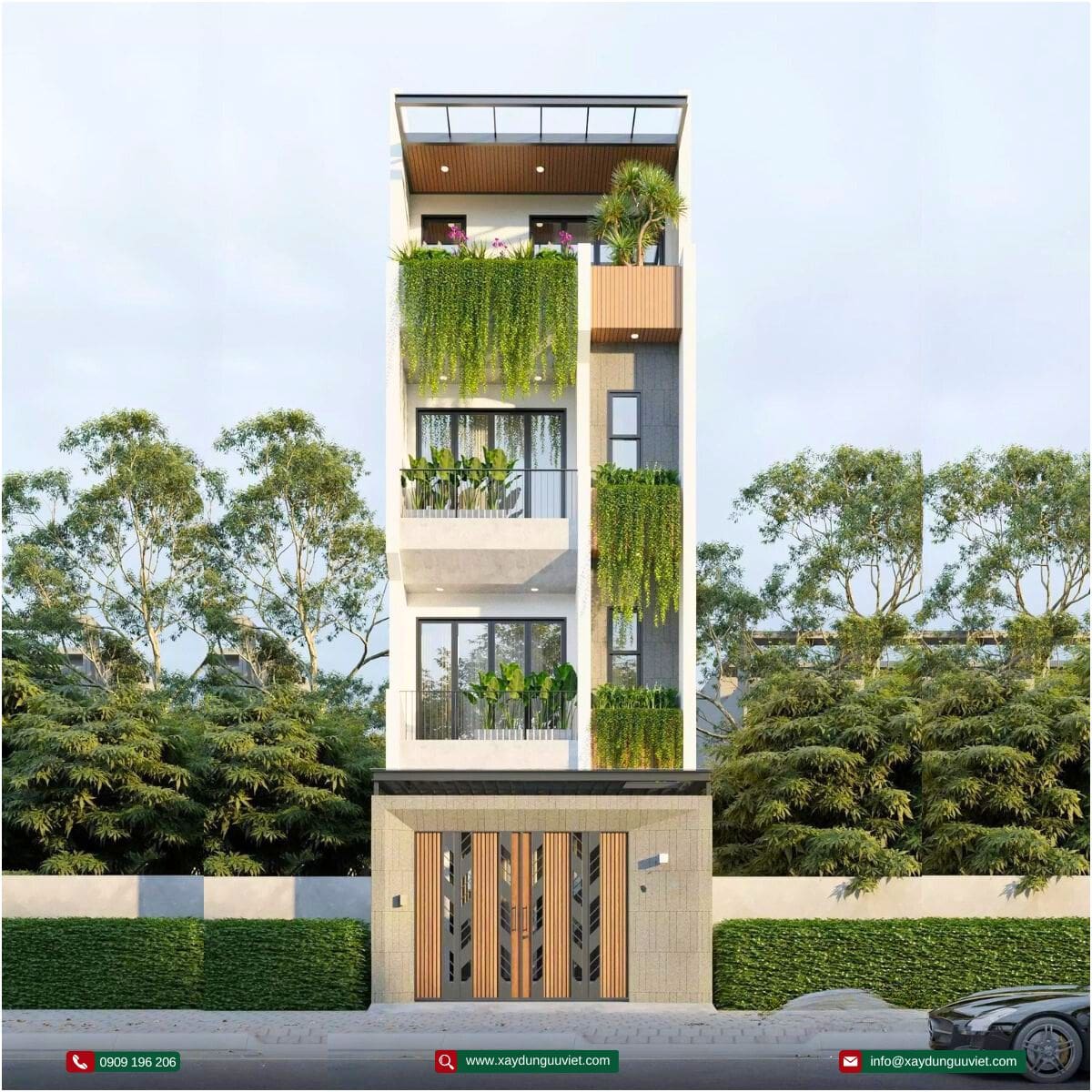 Nhà phố 1 trệt 3 lầu