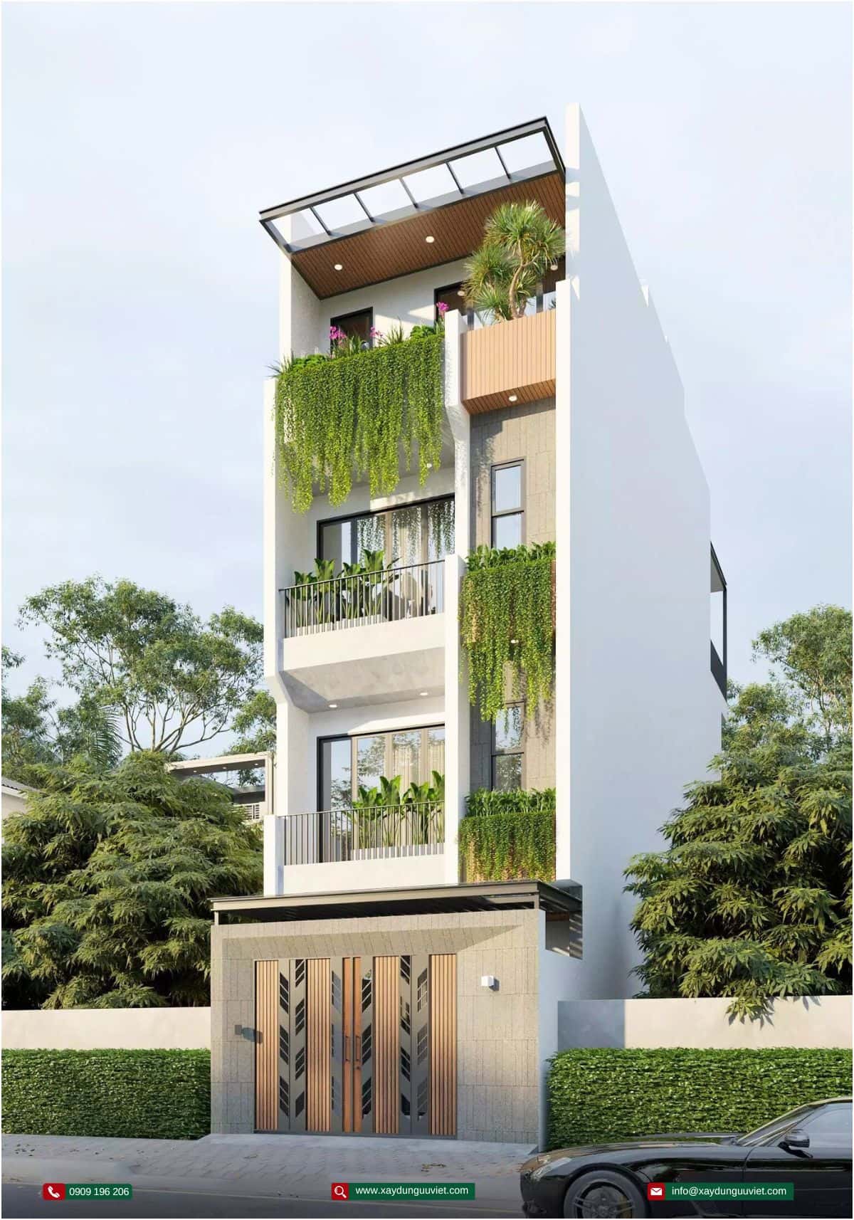 Nhà phố 1 trệt 3 lầu