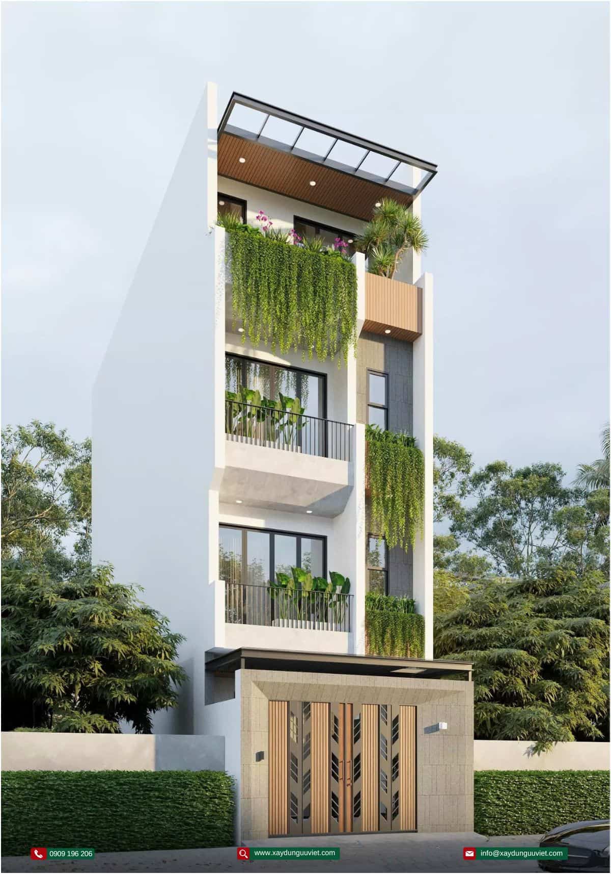 Nhà phố 1 trệt 3 lầu
