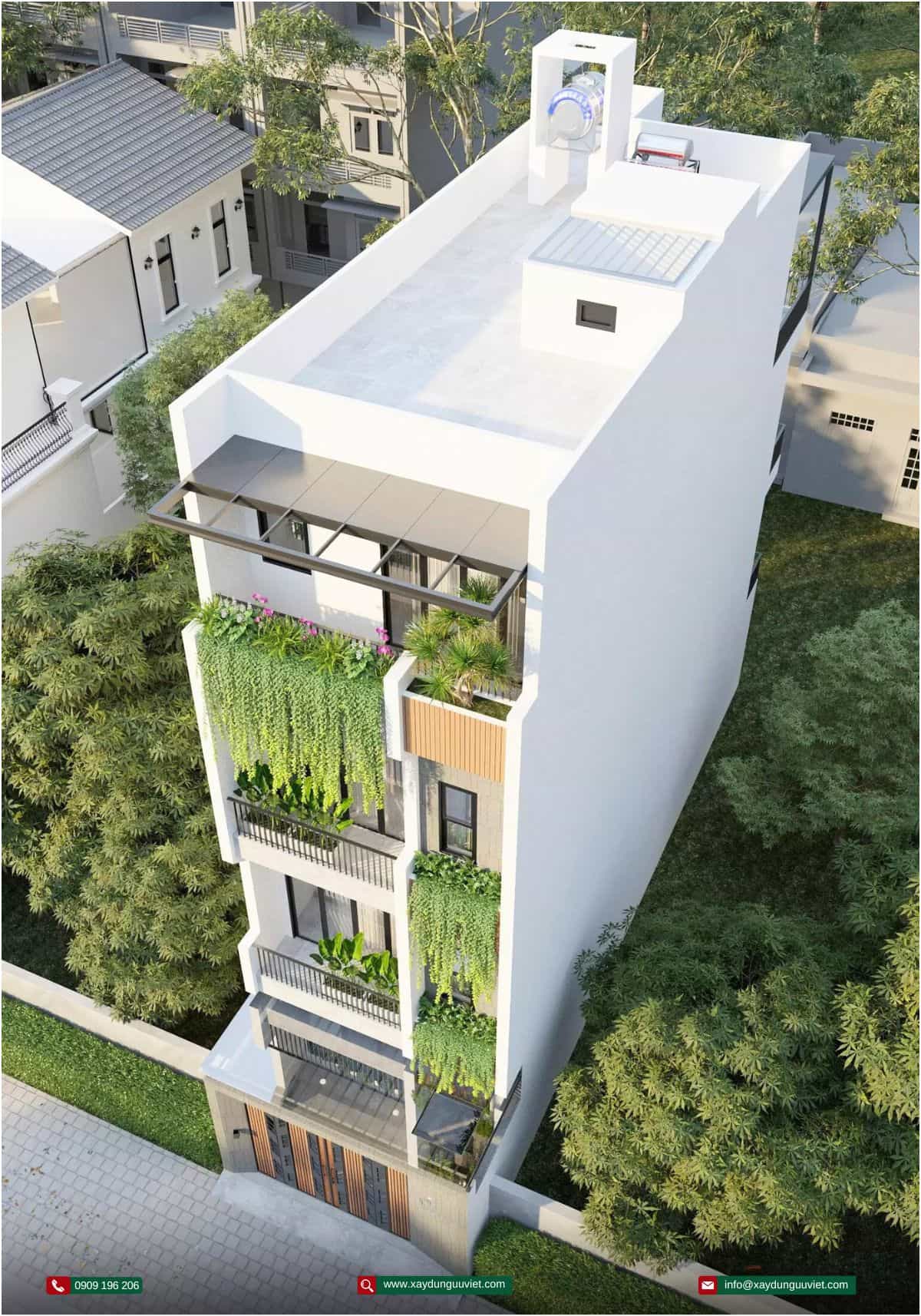 Nhà phố 1 trệt 3 lầu
