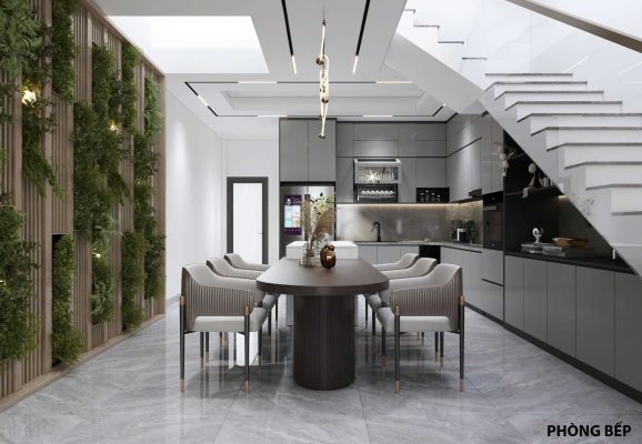 Nhà phố 1 trệt 2 lầu