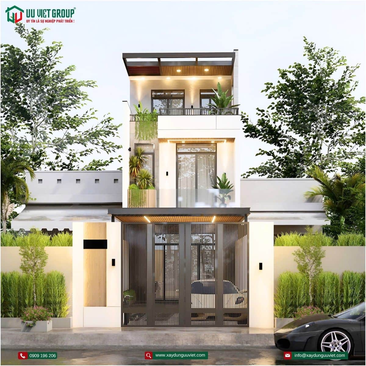 nhà phố 1 trệt 2 lầu