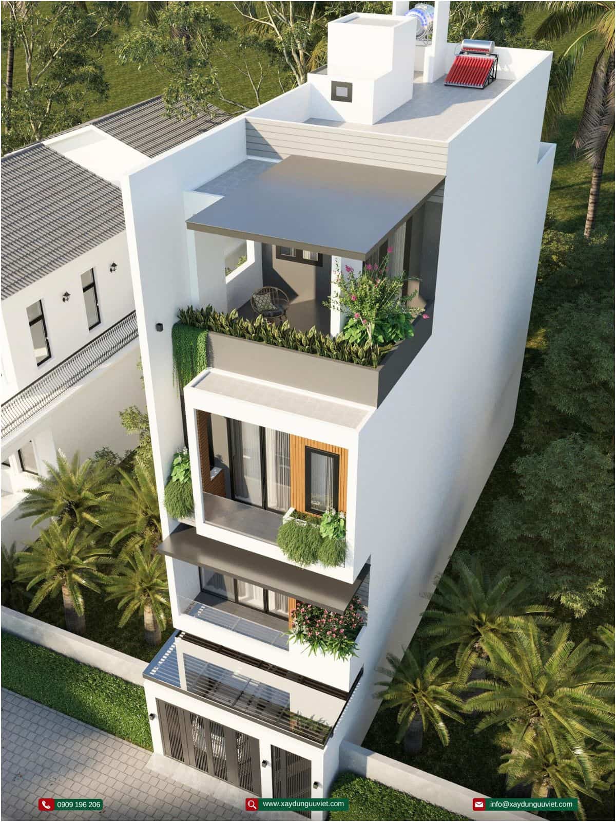 Nhà phố 1 trệt 3 lầu