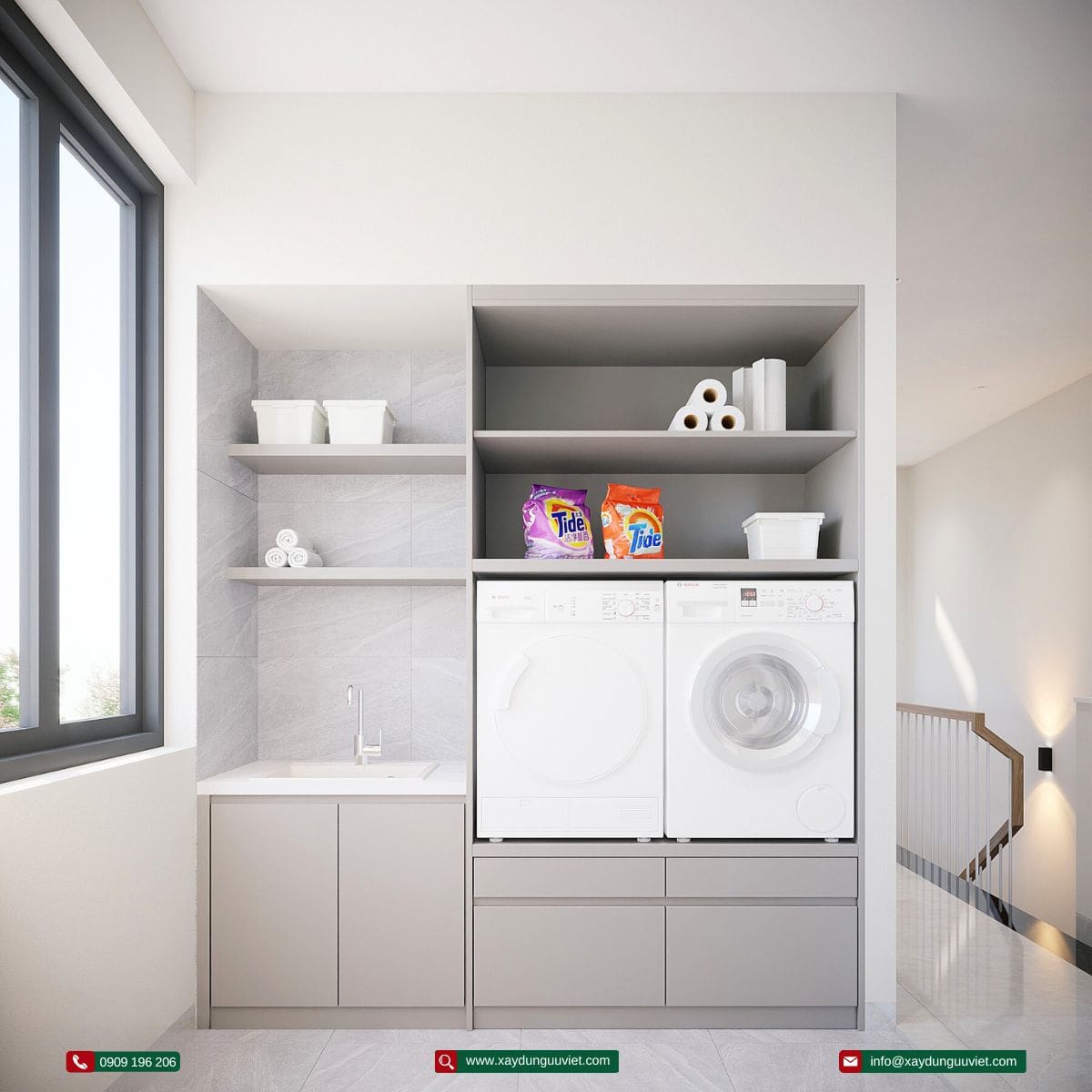 Nhà phố 1 trệt 2 lầu
