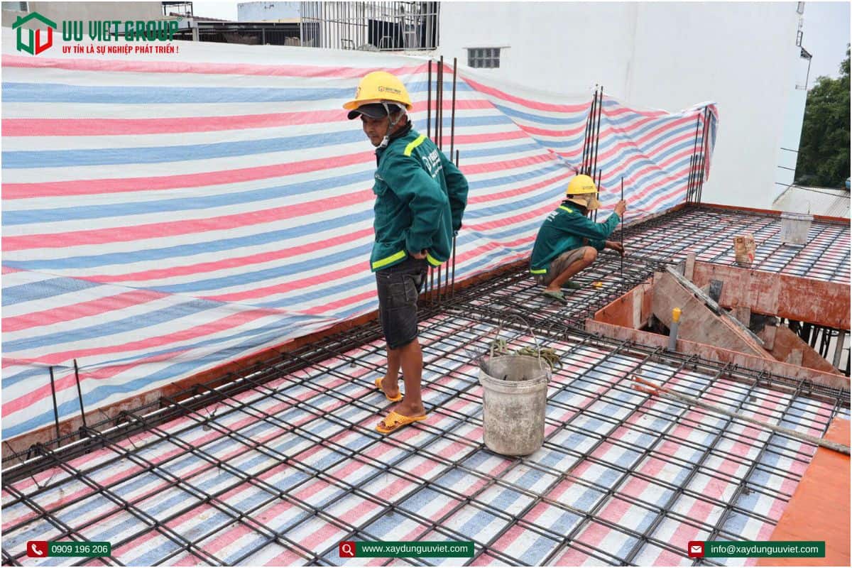 Tiến độ thi công nhà phố tại quận Bình Tân