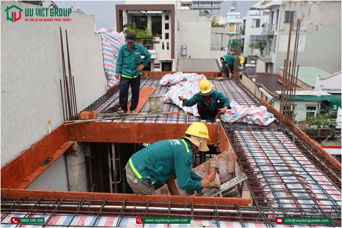 Tiến độ thi công nhà phố tại quận Bình Tân