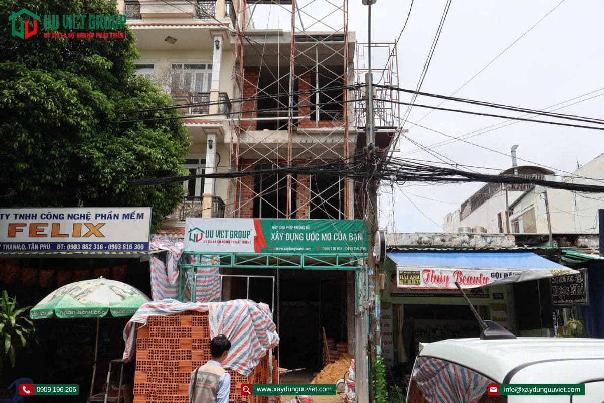 Tiến độ nhà phố quận Tân Phú