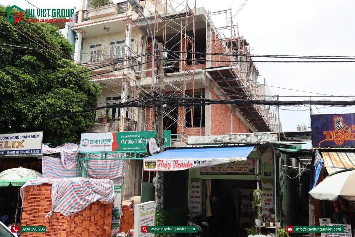 Tiến độ nhà phố quận Tân Phú
