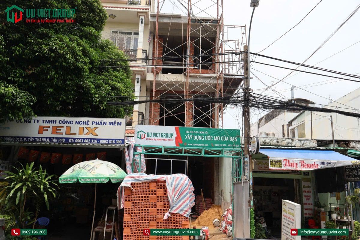 Tiến độ nhà phố quận Tân Phú