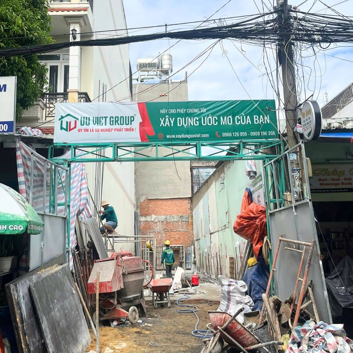 Tiến độ nhà phố quận Tân Phú