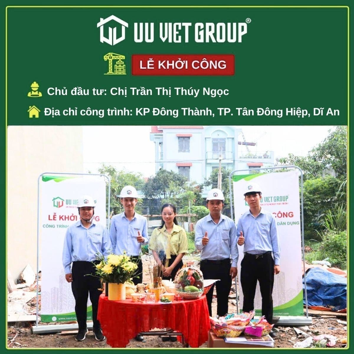 Khởi công nhà mới Bình Dương
