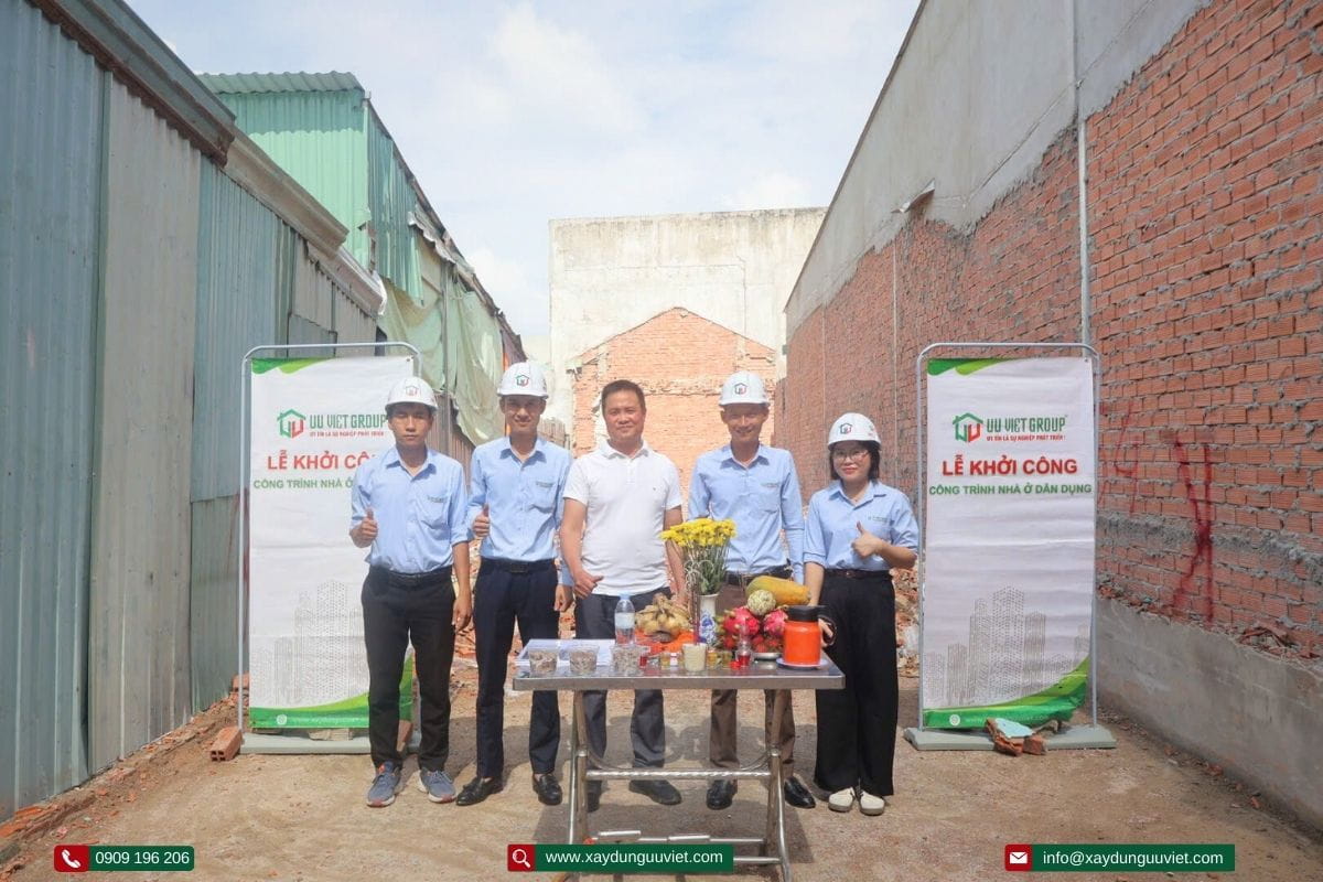 khởi công nhà phố quận 12