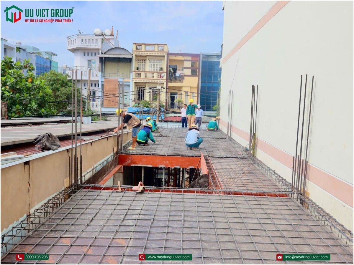 Tiến độ nghiệm thu cốt pha thép sàn