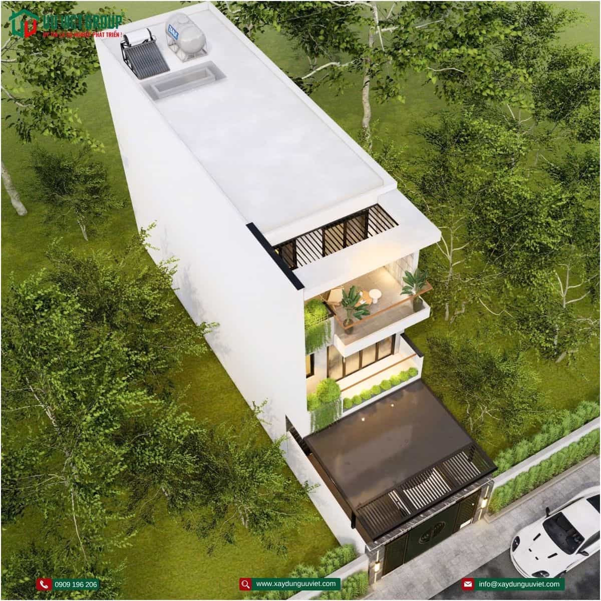 Nhà phố 1 trệt 2 lầu