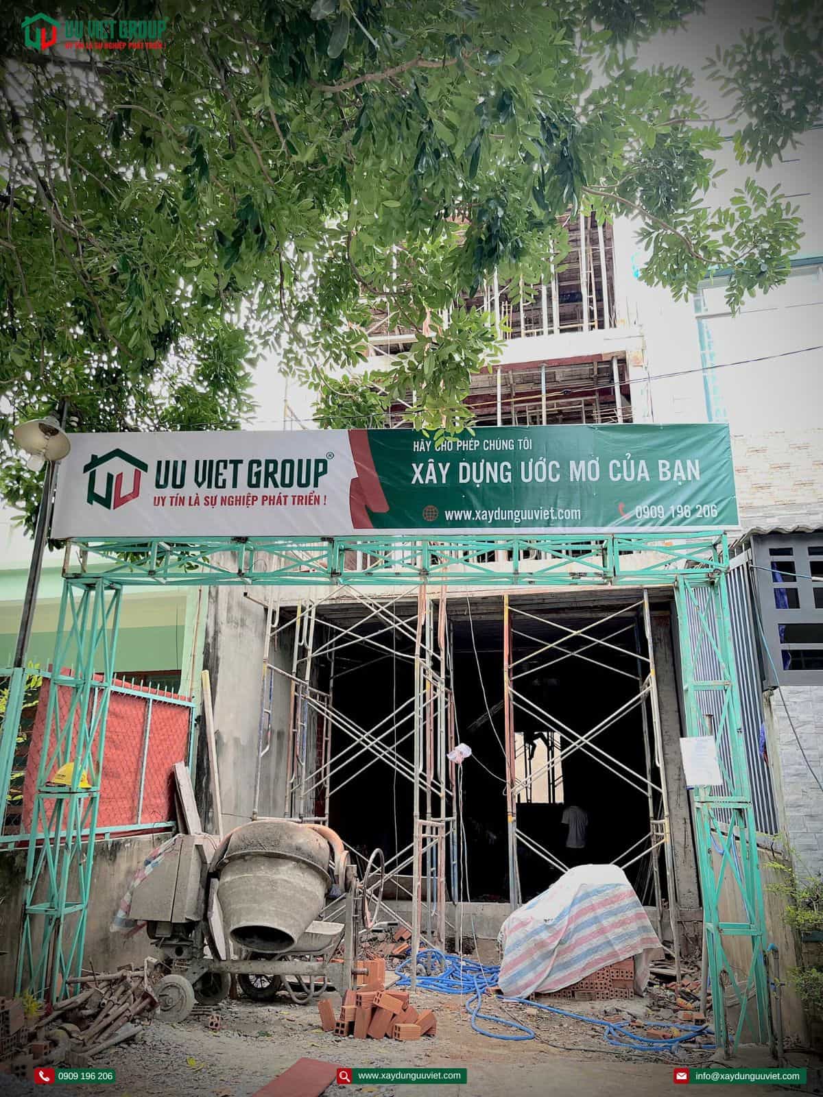 Đổ bê tông sàn mái nhà phố