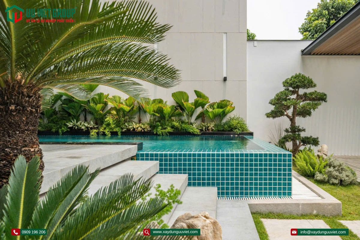 biệt thự 1 trệt 1 lầu hiện đại