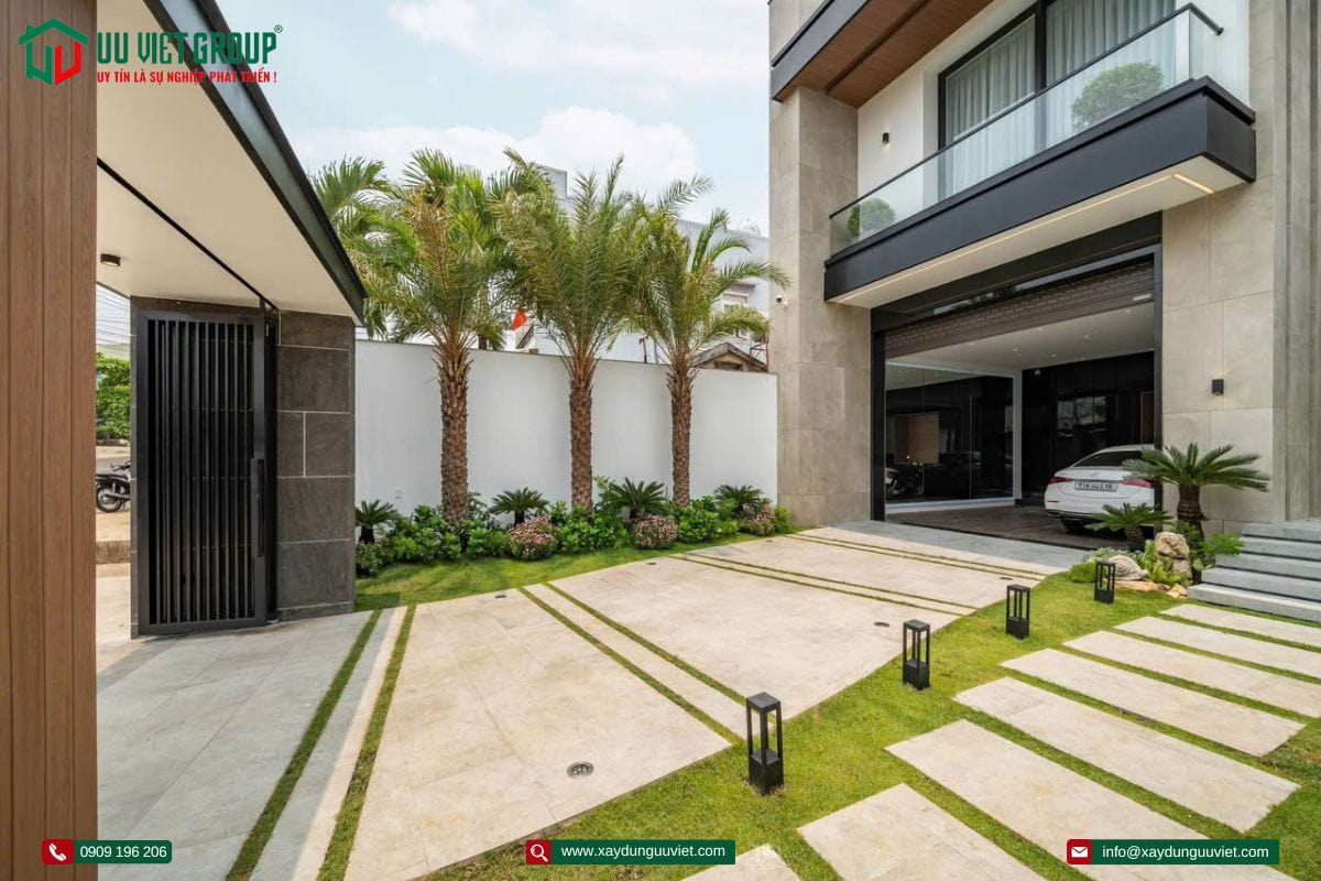 biệt thự 1 trệt 1 lầu hiện đại