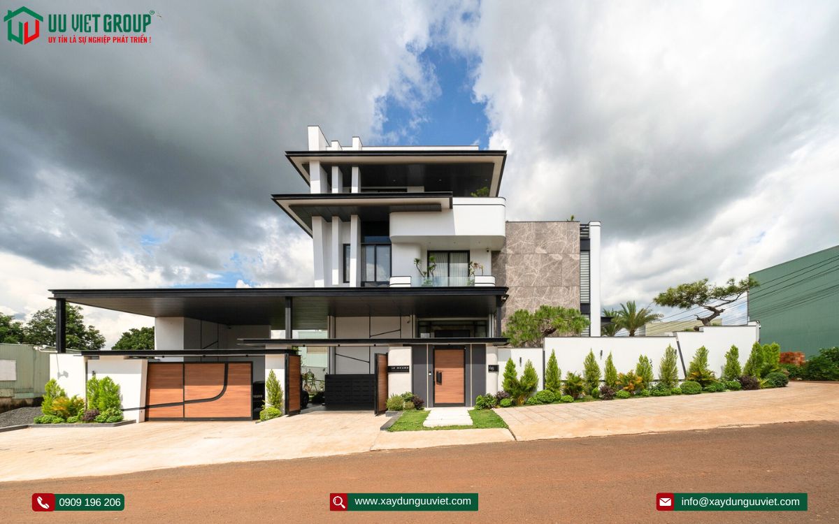 Hoàn thành vila 3 tầng hiện đại
