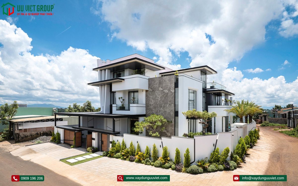 Hoàn thành vila 3 tầng hiện đại