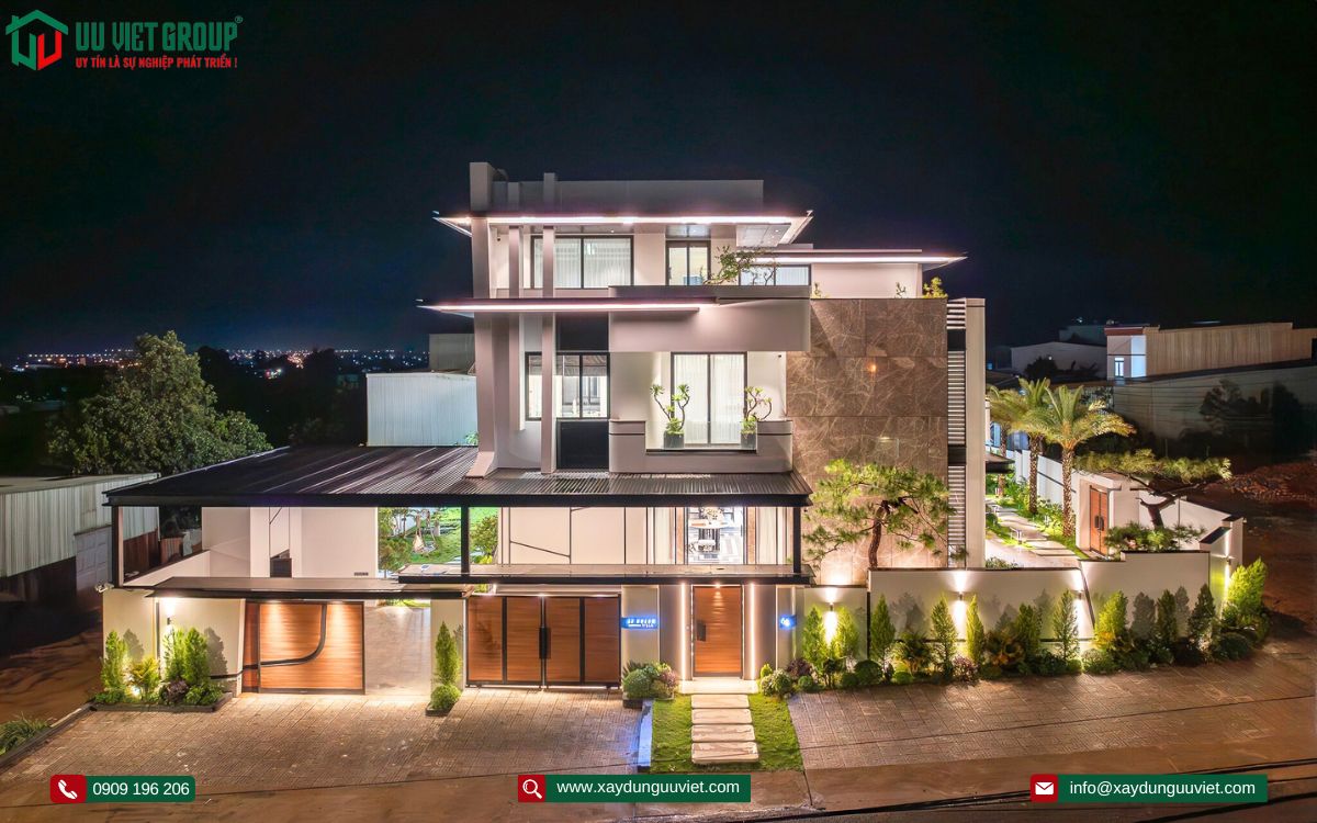 Hoàn thành vila 3 tầng hiện đại