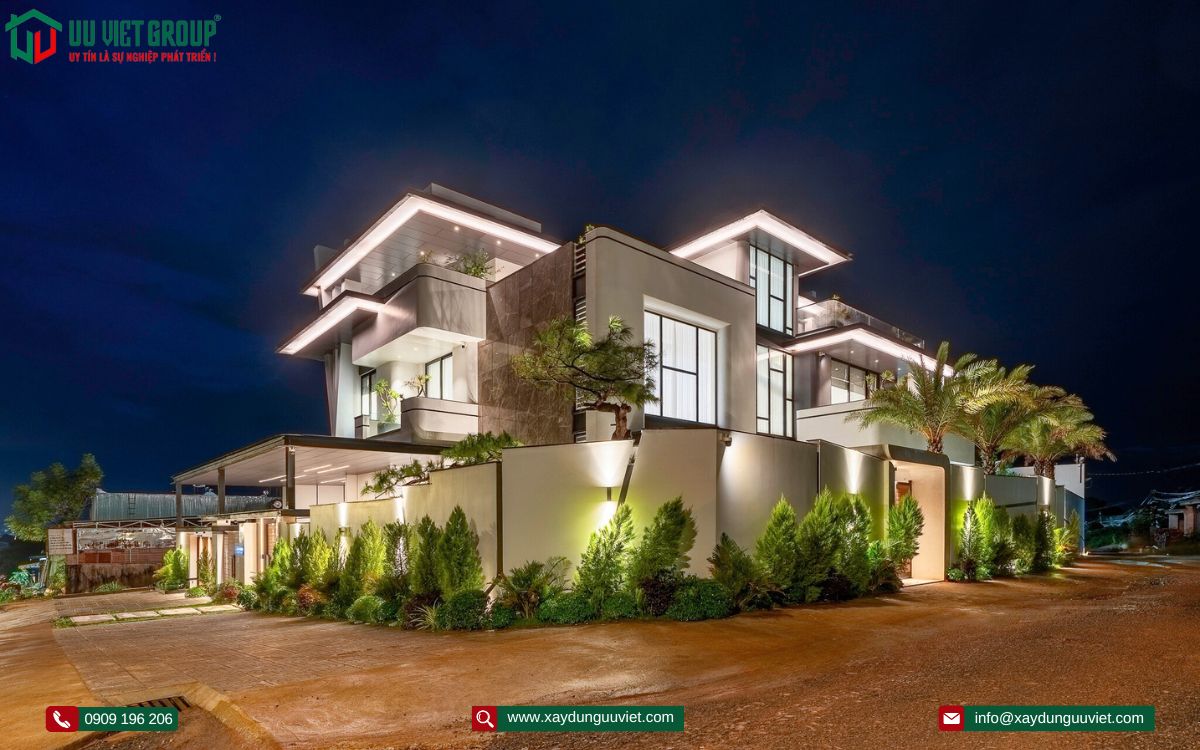 Hoàn thành vila 3 tầng hiện đại