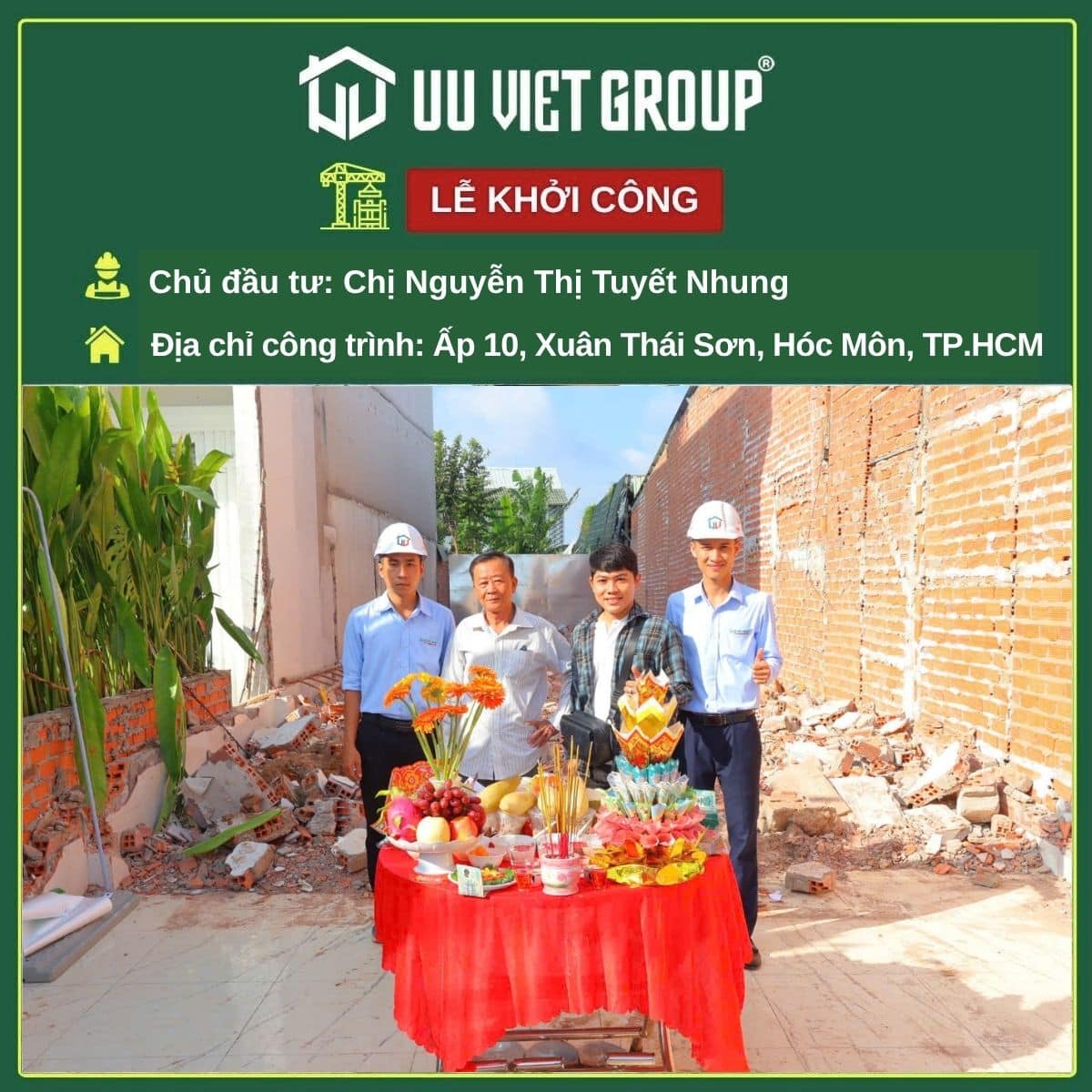 Khởi công nhà phố tại Hóc Môn