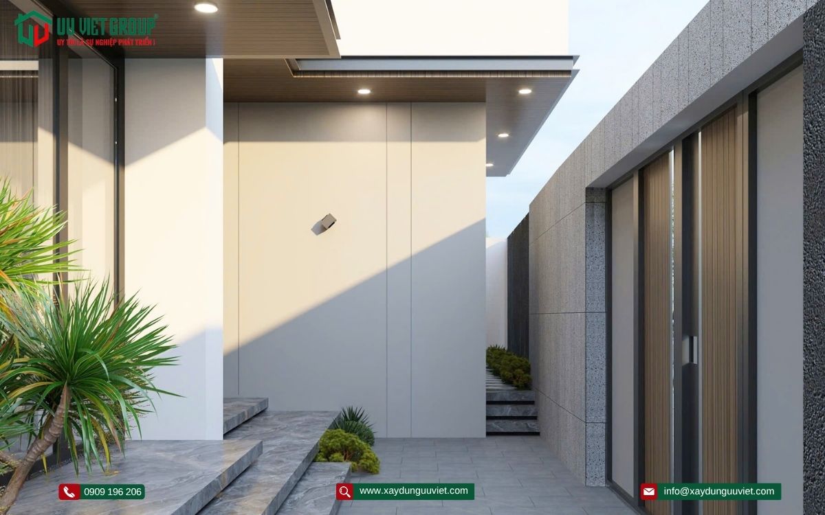 biệt thự hiện đại 1 trệt 1 lầu