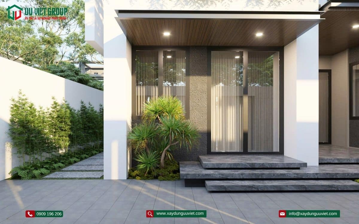 biệt thự hiện đại 1 trệt 1 lầu