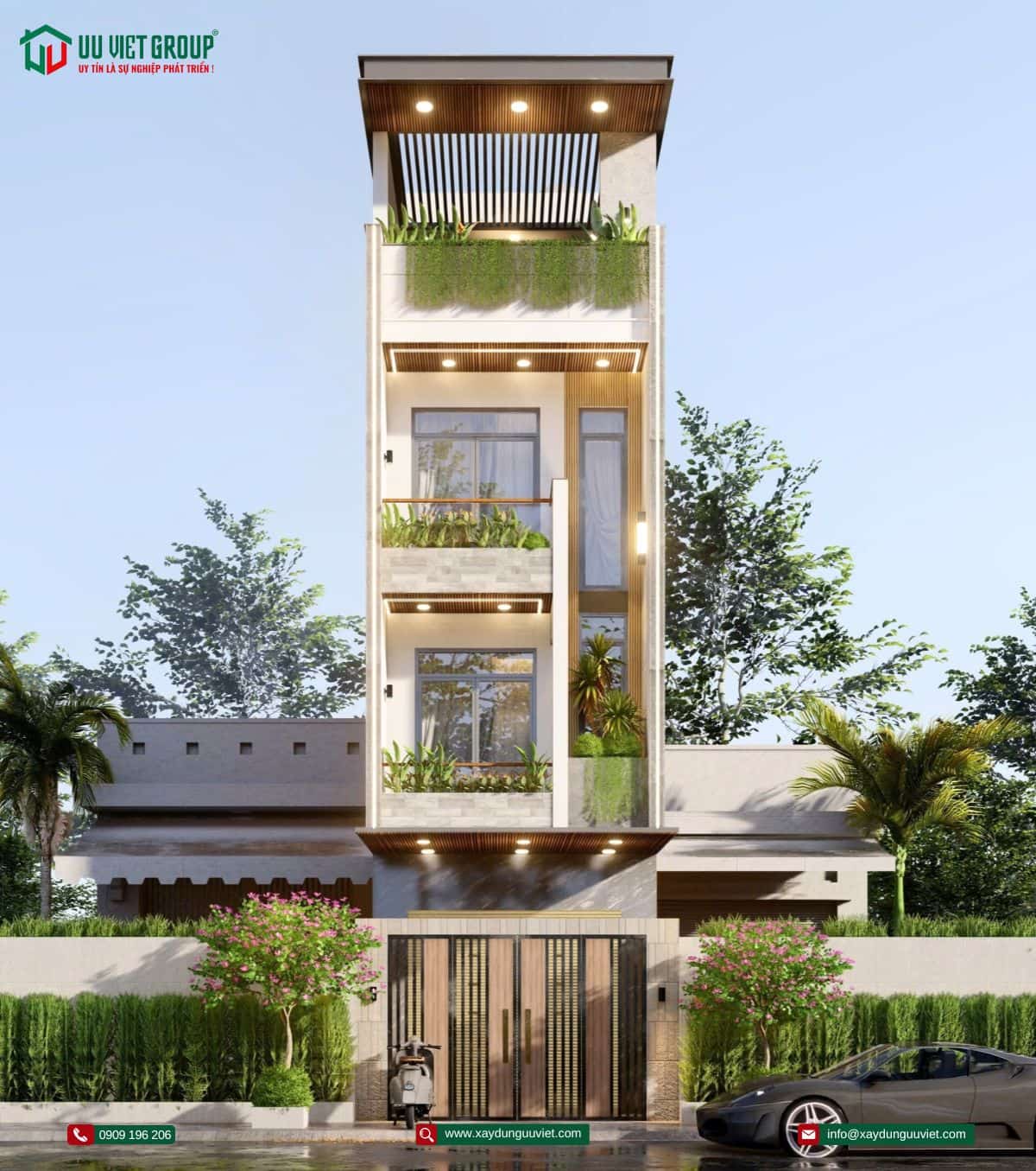 Nhà phố 1 trệt 3 lầu