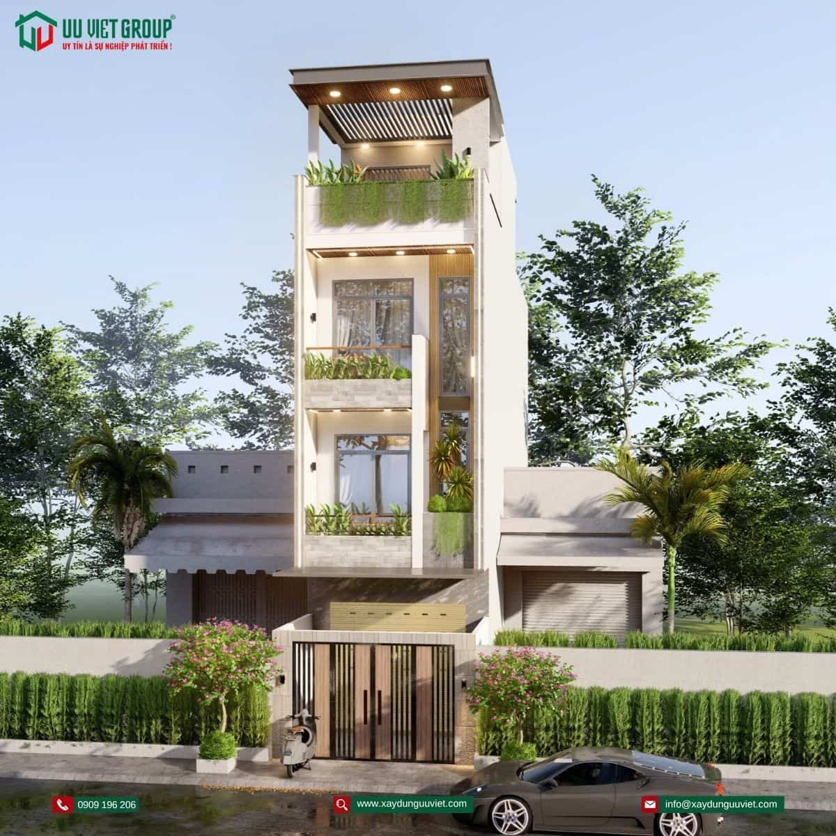 Nhà phố 1 trệt 3 lầu