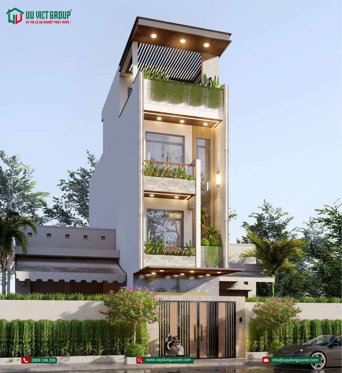 Nhà phố 1 trệt 3 lầu