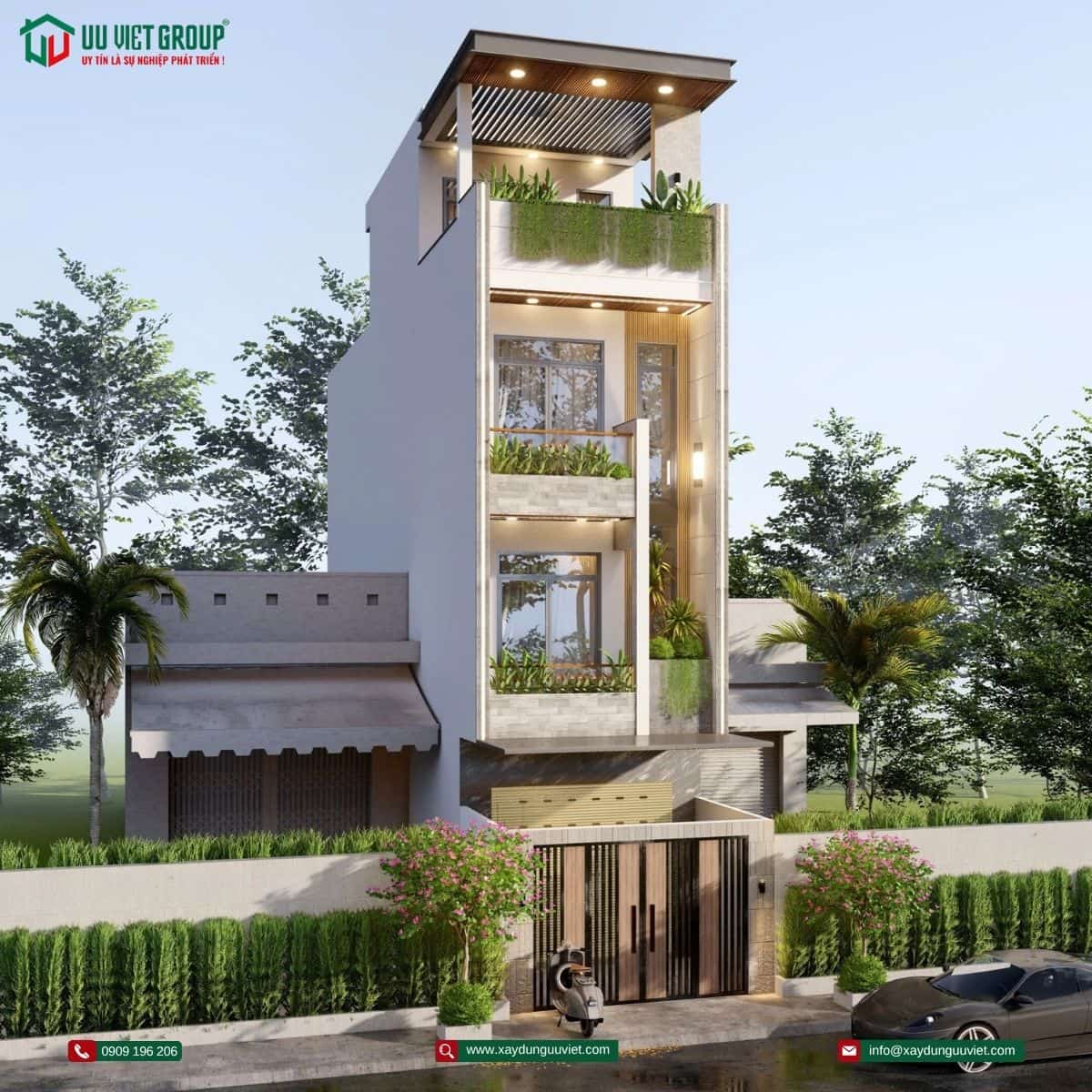 Nhà phố 1 trệt 3 lầu