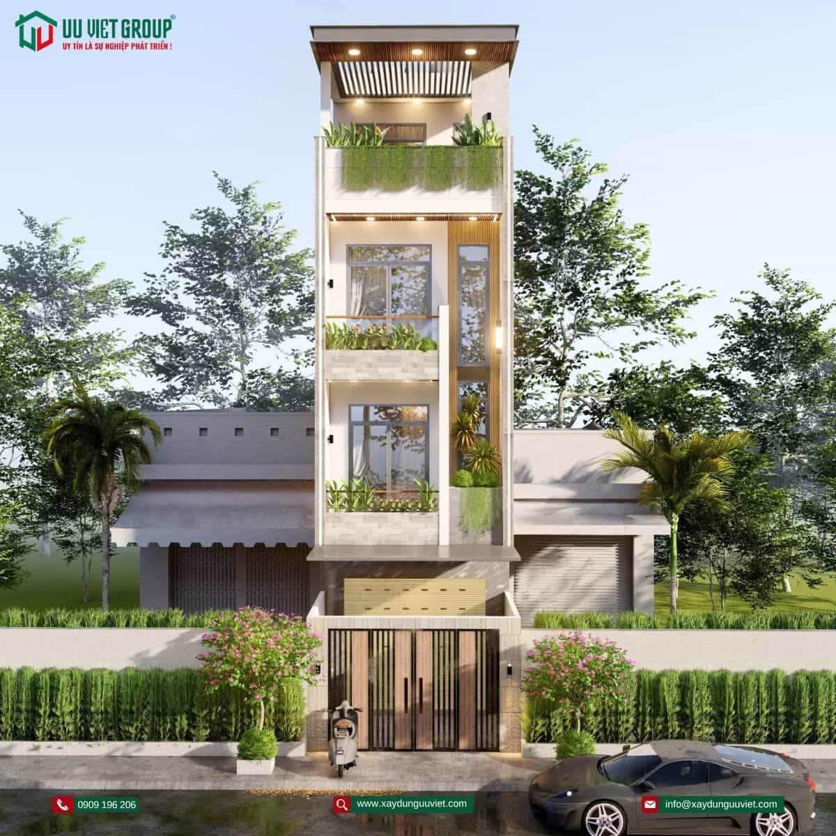 Nhà phố 1 trệt 3 lầu