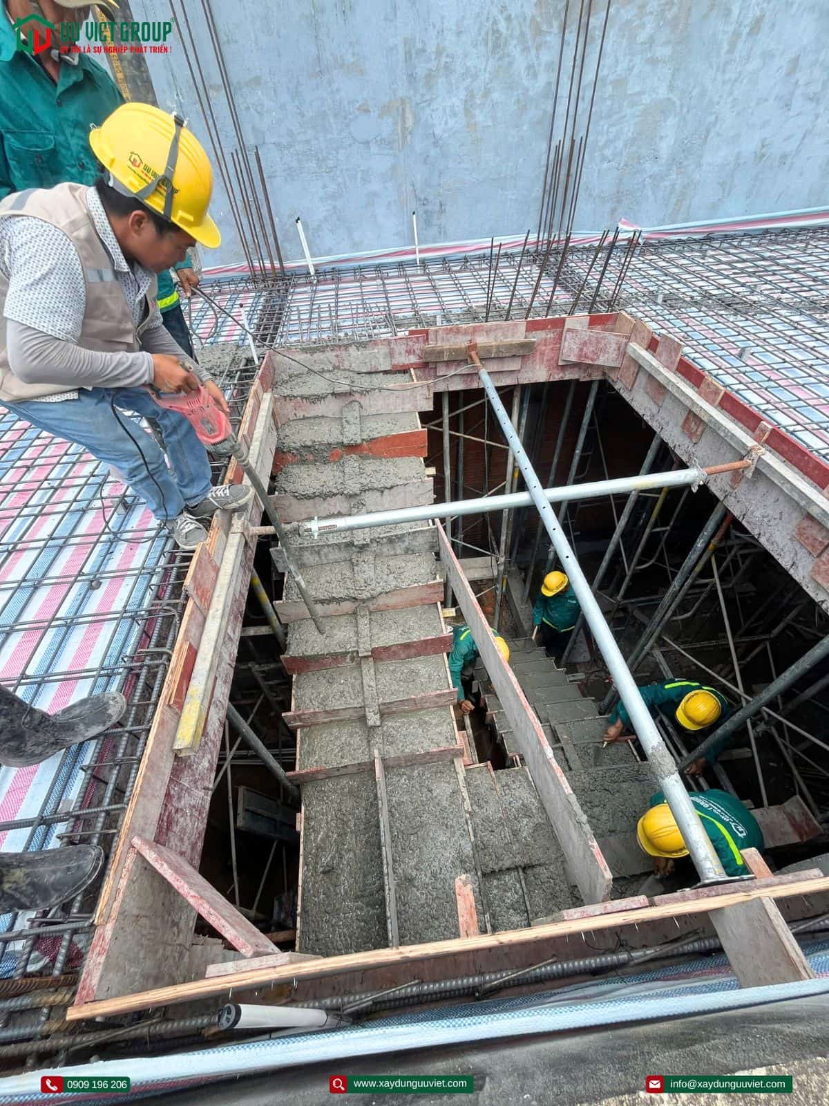 Tiến độ thi công nhà phố tại Dĩ An