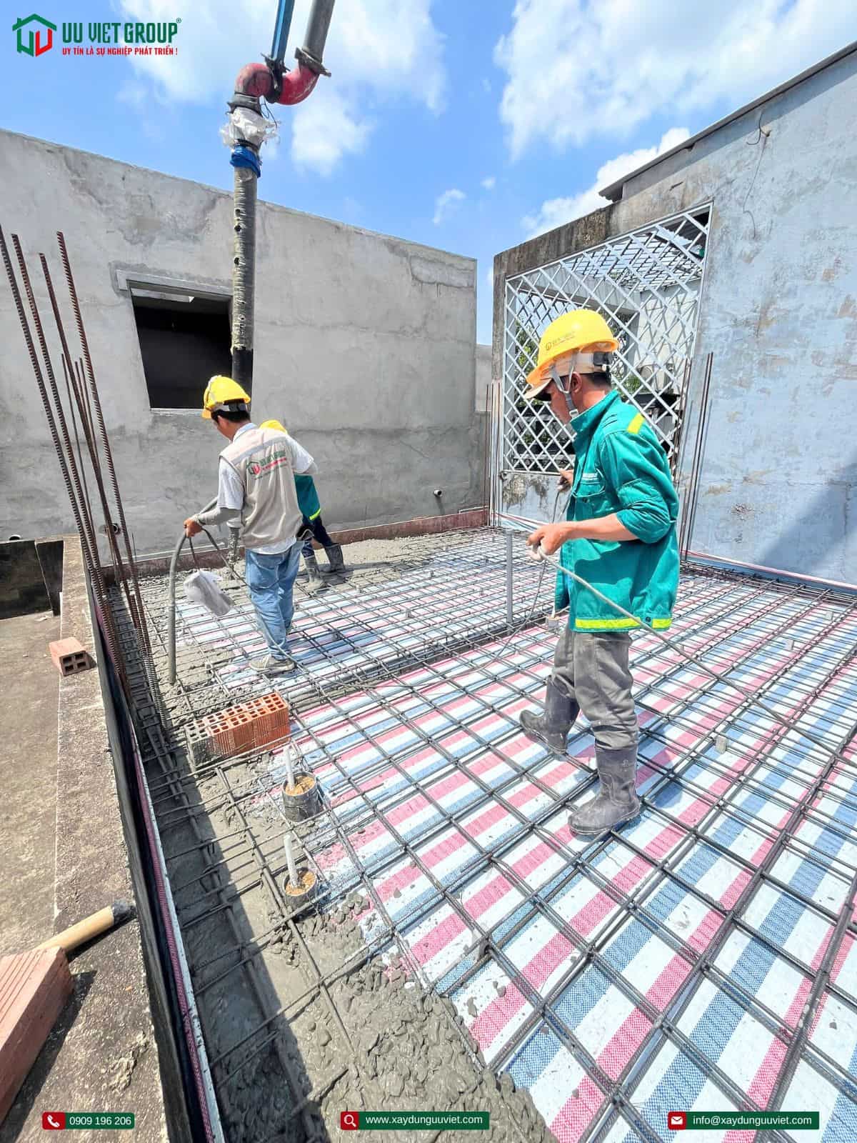 Tiến độ thi công nhà phố tại Dĩ An