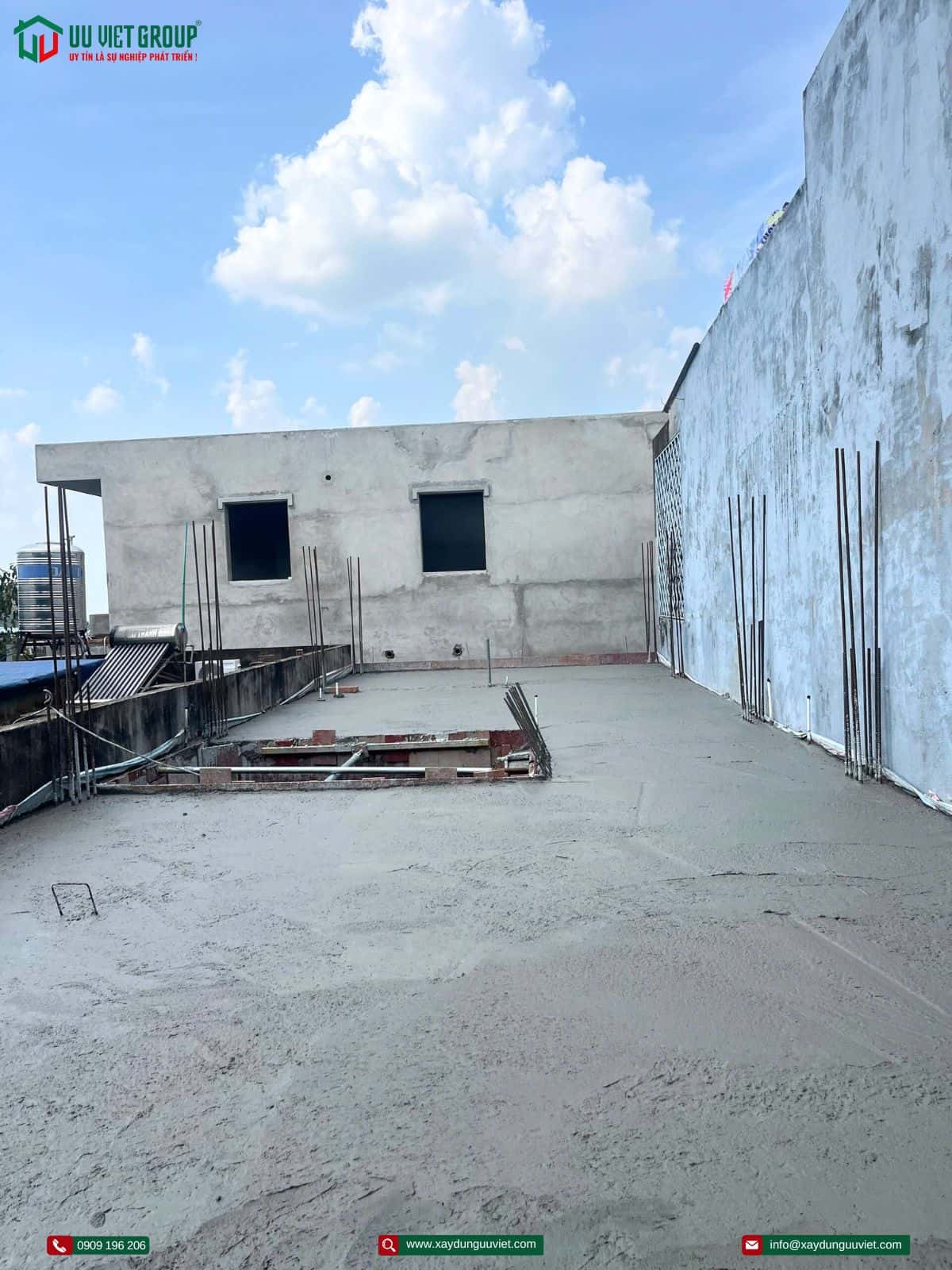 Tiến độ thi công nhà phố tại Dĩ An