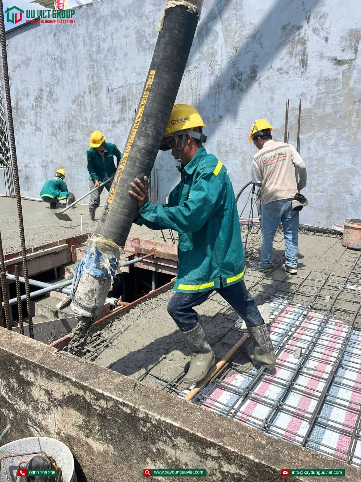 Tiến độ thi công nhà phố tại Dĩ An