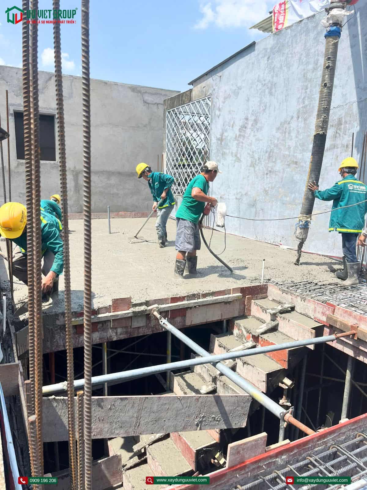 Tiến độ thi công nhà phố tại Dĩ An
