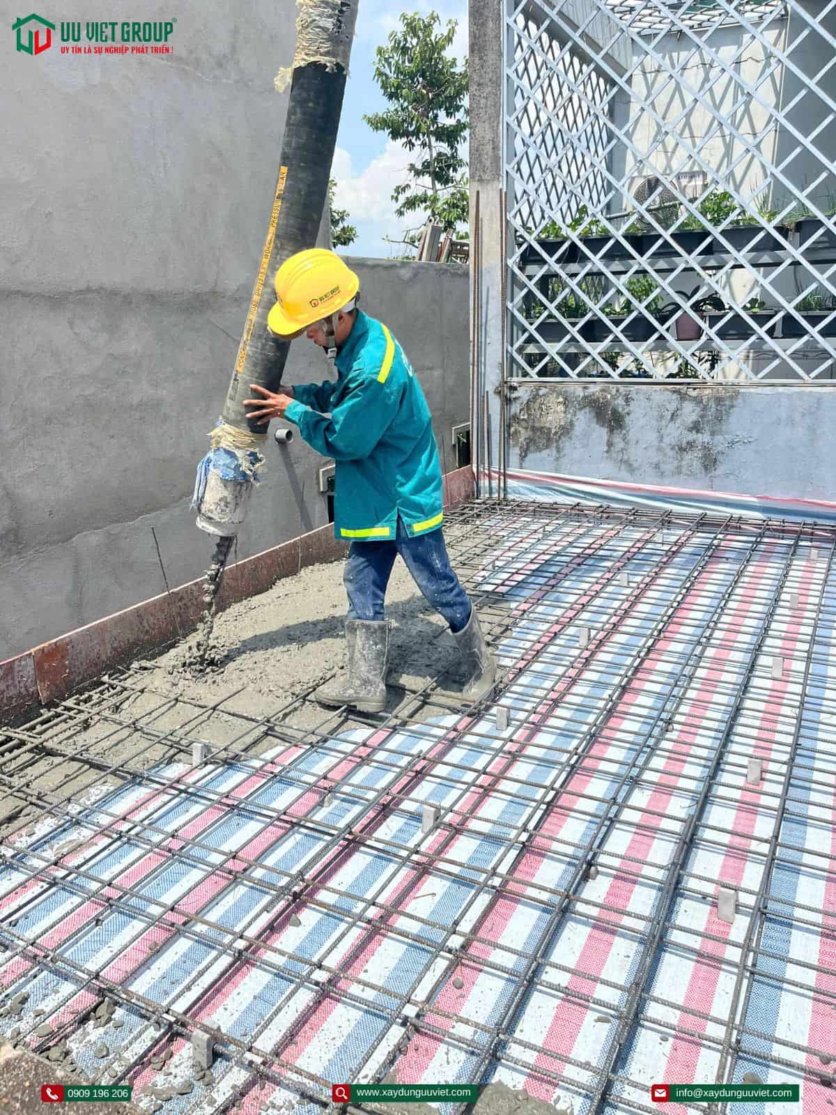 Tiến độ thi công nhà phố tại Dĩ An