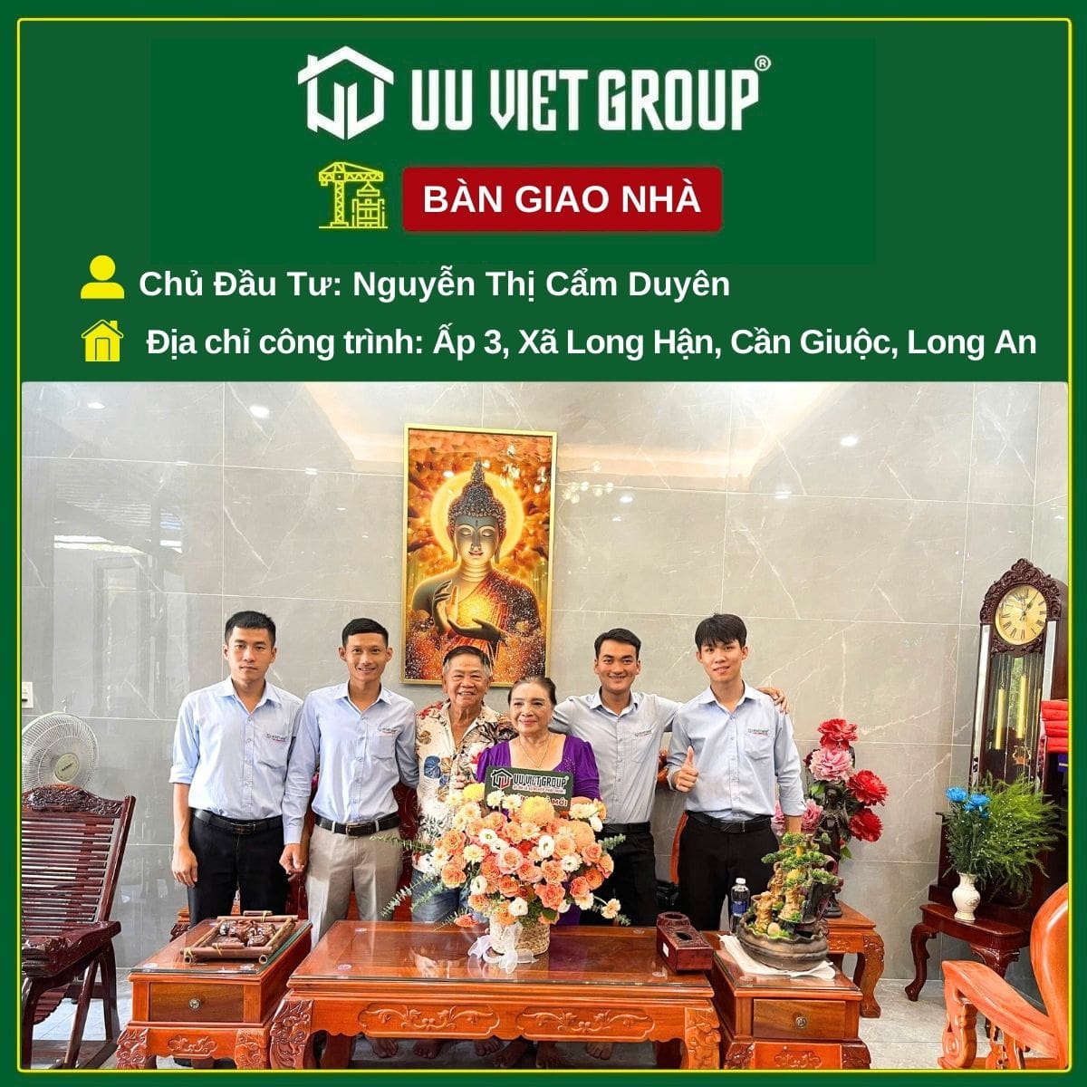Bàn giao nhà mới tại Long An