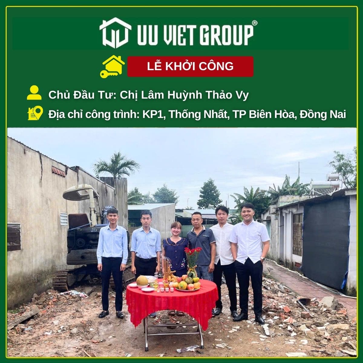 Lễ khởi công xây nhà mới tại Đồng Nai
