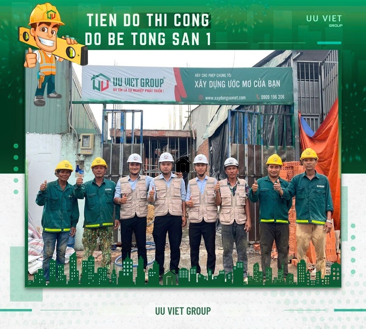 Tiến độ thi công nhà phố quận 12