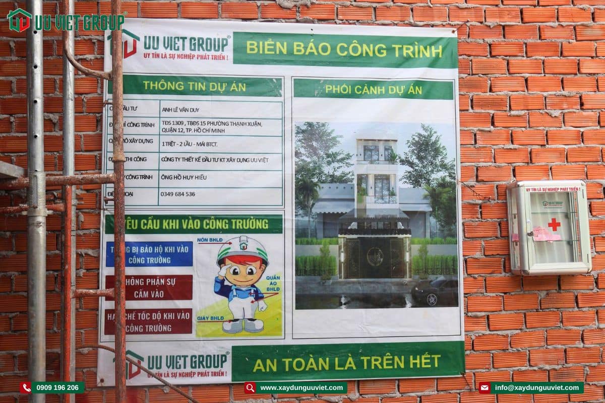Tiến độ thi công nhà phố quận 12