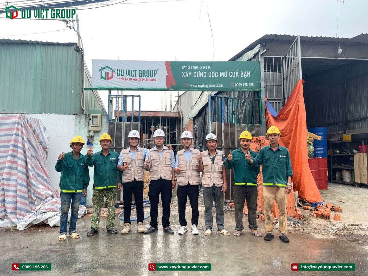 Tiến độ thi công nhà phố quận 12