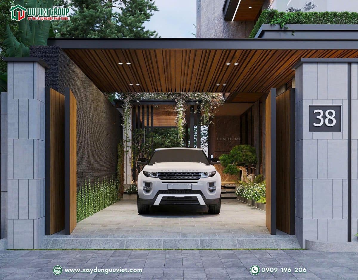 biệt thự hiện đại mái nhật