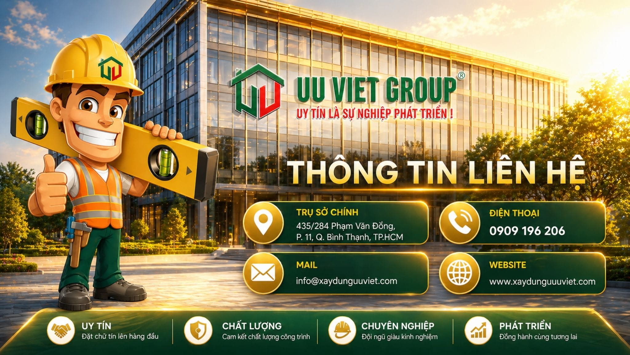 Liên hệ xây dựng Ưu Việt