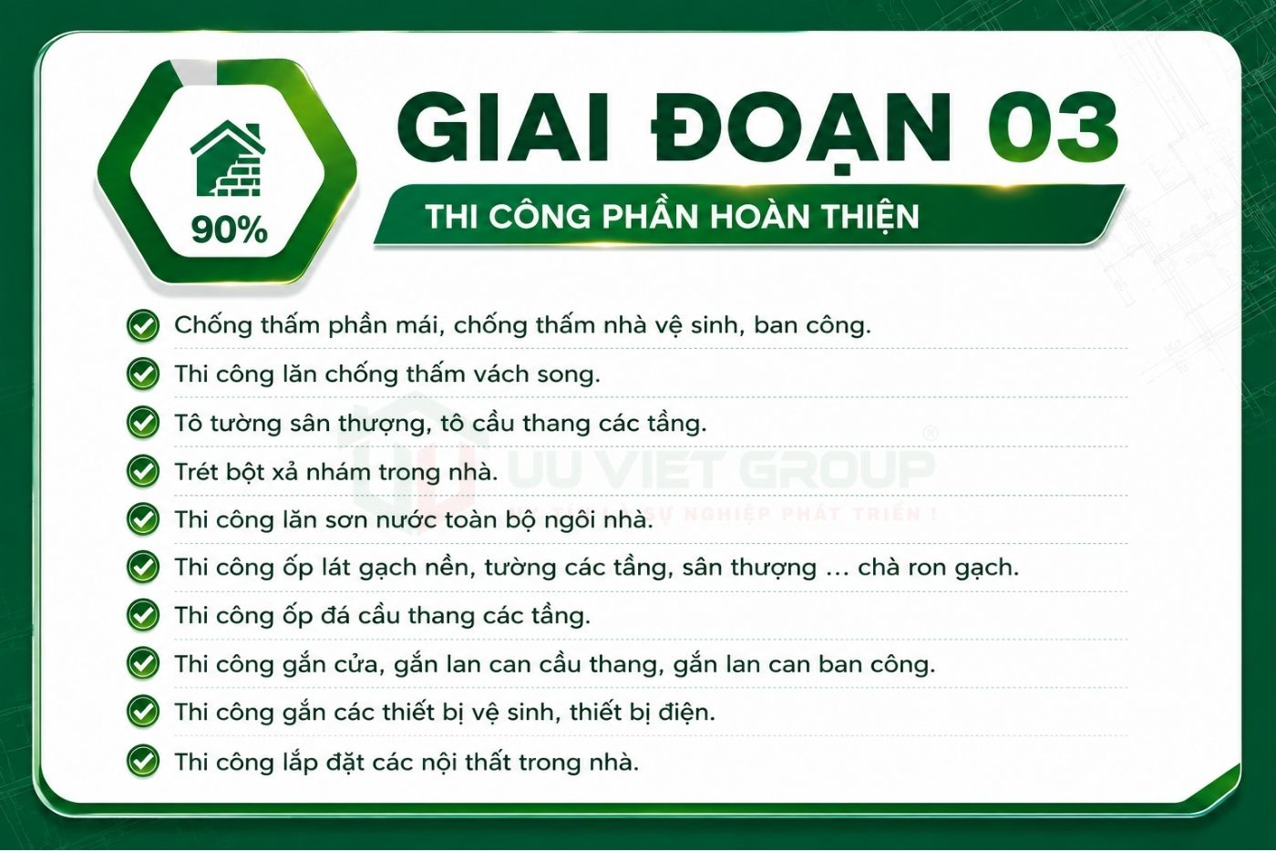 Thi công giai đoạn hoàn thiện