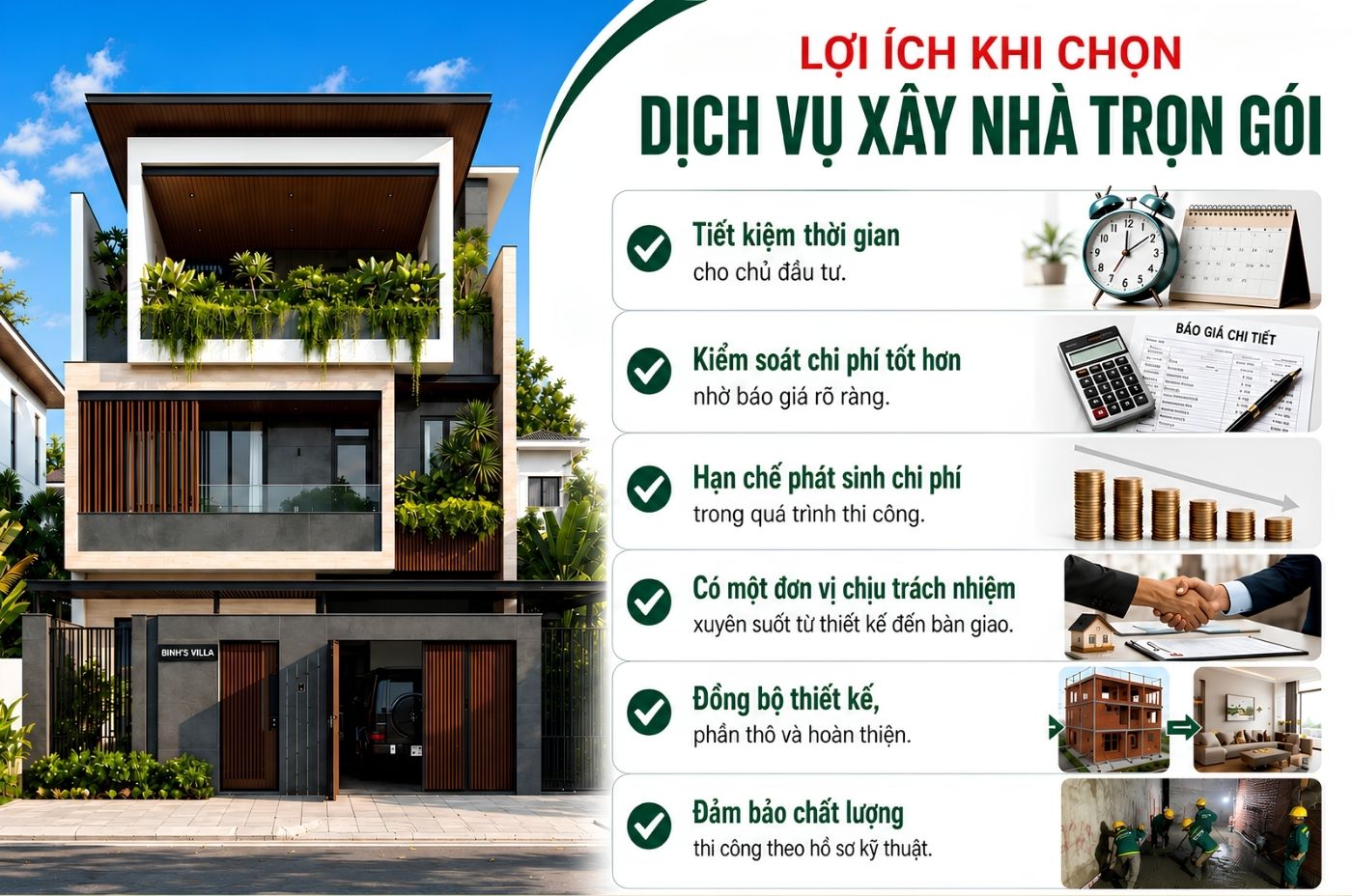 Lợi ích xây nhà trọn gói TP.HCM
