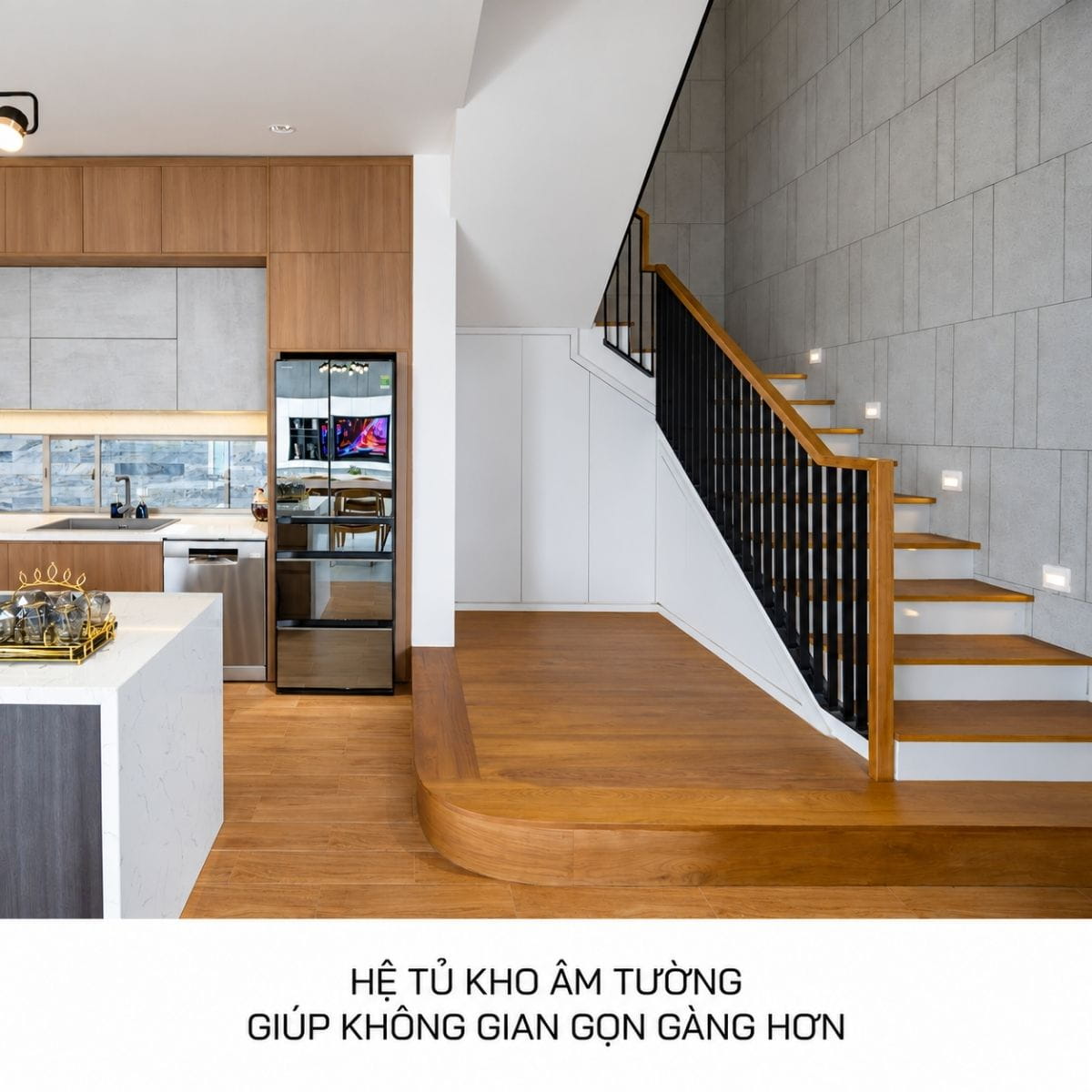 cách tận dụng gầm cầu thang